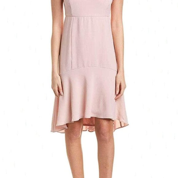 AVEC LES FILLES Dusty Rose High Low Flounce Dress - Picture 4 of 4